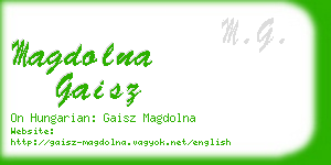 magdolna gaisz business card